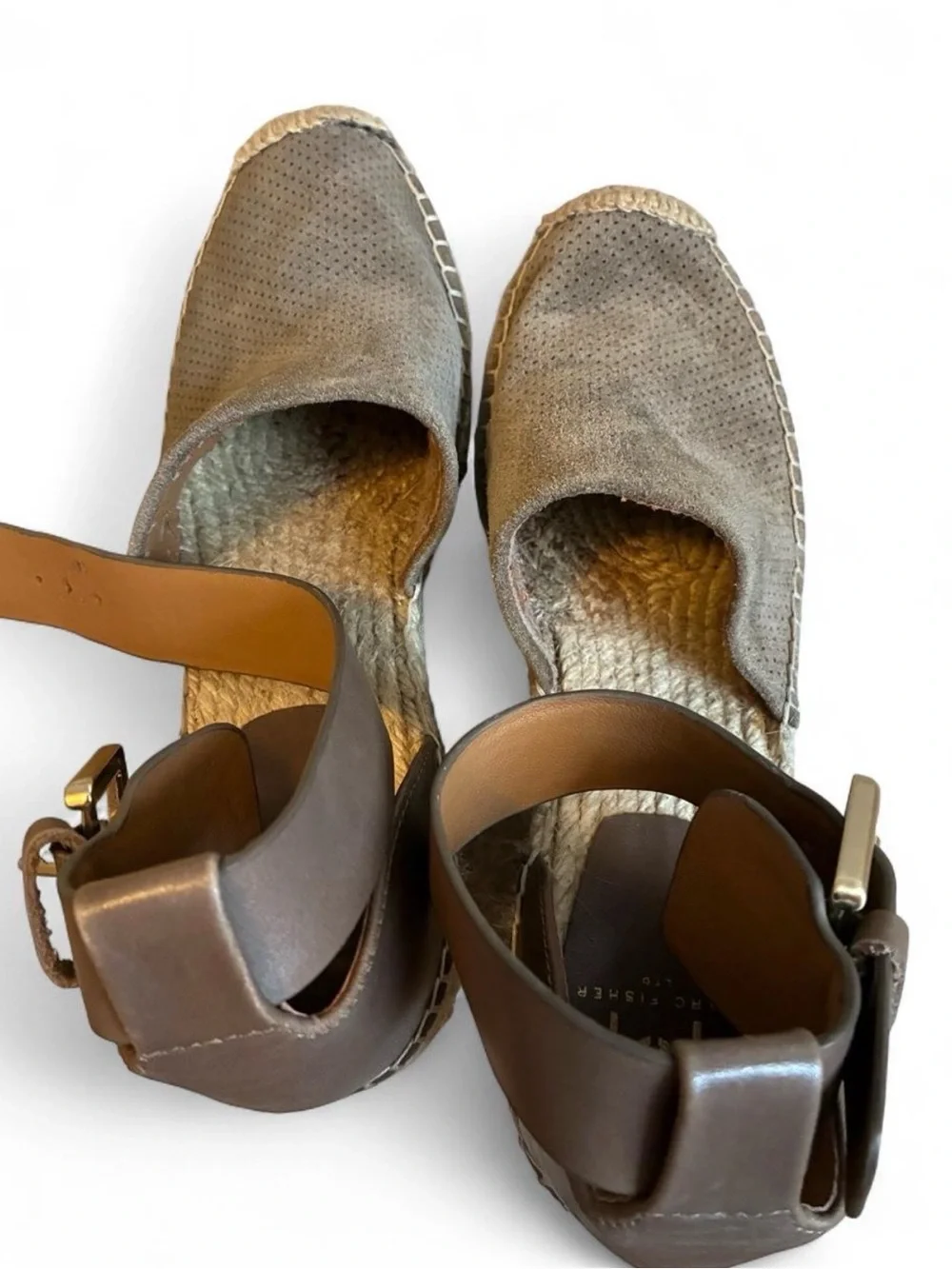 Marc Fisher Adalyn Espadrille Wedges, taupe size 7.5